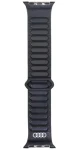 Audi Logo Magnetic Ring kožený řemínek černá / Řemínek / Apple Watch 40/41/42 mm / Magnetický uzávěr (AU-GL-AW40-42-GT/D2-BK)