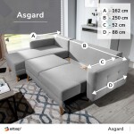 Sedací souprava Asgard L látka: Monolith 37
