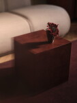 Ferm Living Kameninová váza Dedali Dark Brown Small, hnědá barva, keramika