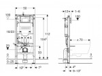 GEBERIT - Duofix Předstěnová instalace pro závěsné WC, výška 1,12 m 111.300.00.6