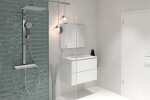 Kielle - Vega Sprchový set s termostatem, 36 x 24 cm, 3 proudy, chrom/bílá 20618010