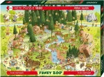 HEYE Puzzle Šílená ZOO: Expozice Černý les