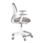 Dětská židle, výškově nastavitelná, šedá síťovina, KA-C806 GREY