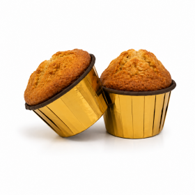 Cake Star Cake Star Alobalové pevné košíčky na muffiny zlaté s hnědým vnitřkem (50 ks)