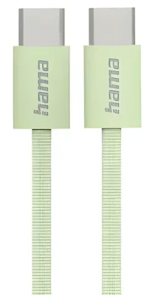 Hama Fabric zelená / Nabíjecí kabel / USB-C – USB-C / 1 m / nylon