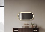 Zrcadlo se senzorem SAT Aurum 40x80 cm broušené zlato SATZAUR4080BZ SATZAUR4080BZ