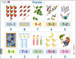 Puzzle Matematika odčítání 10–0
