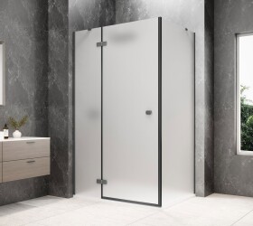 POLYSAN - GLOBE GUN METAL obdélníkový sprchový kout 800x900, matné sklo, levé GB1080-3315MLGM