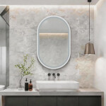 Zrcadlová skříňka s osvětlením SAT 50x80 cm kov SATZGALED5080BI SATZGALED5080BI