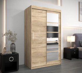Šatní skříň Abi Ro1 Barva korpusu: Dub Sonoma, Rozměry: 100 cm, Dveře: Dub sonoma