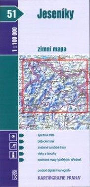 1:100T (51)-Jeseníky-zimní mapa (turistická mapa) - kolektiv autorů