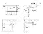 VILLEROY & BOCH - Subway 3.0 Umyvadlo 800x470 mm, bez přepadu, bez otvoru pro baterii, CeramicPlus, Stone White 4A7083RW