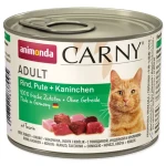 Animonda Carny Adult hovězí, krocan, králík / Konzerva pro kočky / 200 g (B3-83709)