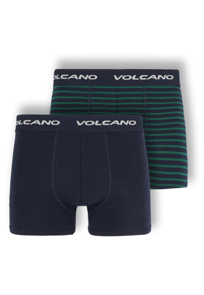 Volcano 2Pack Boxerky U-BOXER Námořnická modrá/zelené pruhy