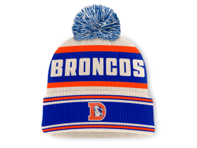 Fanatics Pánská zimní čepice Denver Broncos NFL Heritage Parcel Cuffed Knit Hat with Pom