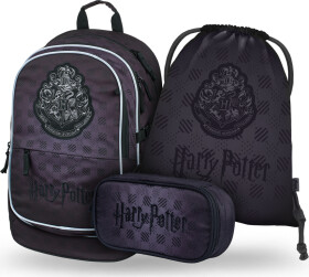BAAGL SET 3 Core Harry Potter Bradavice černý: batoh, penál, sáček