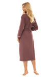 L&L 2506 dlouhý dámský župan z viskózy M-2XL Švestka XXL-172/110/118