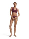 Dámská merino podprsenka ICEBREAKER Wmns Merino 125 Cool-Lite Sprite Racerback Bra, Dark Berry velikost: XS