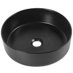 Laveo - Desna - keramické umyvadlo na desku 36x36, černá mat VUD_B236