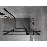 MEXEN/S - Mist T sprchový kout dveře křídlové pravá 70 x 75, černý okraj, černá 8A4T-070-075-70-70-P