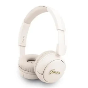 Guess Script Metal Logo Bezdrátová Sluchátka Beige (57983125116)