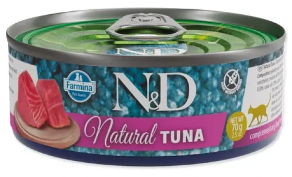 ND Natural Cat Tuna 70 g / Konzerva pro kočky / tuňák (L3-70134)