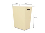 SAPHO - ECO PELLE koš na prádlo 43x48x26cm, krémová 2462CR