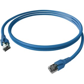 Easylan CP1KBBBBB0050 RJ45 síťové kabely, propojovací kabely CAT 6A S/FTP 5.00 m modrá dvoužilový stíněný, bez halogenů, samozhášecí 1 ks