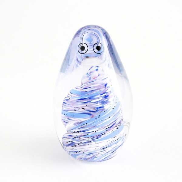 Studio Arhoj Skleněná figurka Crystal Blob Pastel Blue, modrá barva, sklo