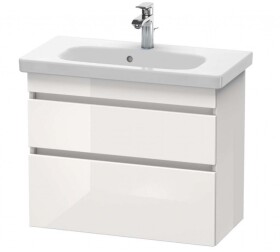 DURAVIT - DuraStyle Umyvadlová skříňka Compact, 61x73x37 cm, 2 zásuvky, lesklá bílá DS649902222