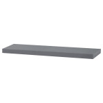 Polička nástěnná 90 cm, MDF, barva šedý vysoký lesk, baleno v ochranné fólii
