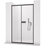 CERANO - Sprchové posuvné dveře Orlano L/P - 5 mm - černá matná, transparentní sklo - 80x195 CER-8050BD75053