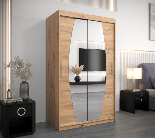 Šatní skříň Abi E0 Barva korpusu: Dub artisan, Rozměry: 120 cm, Dveře: Dub artisan