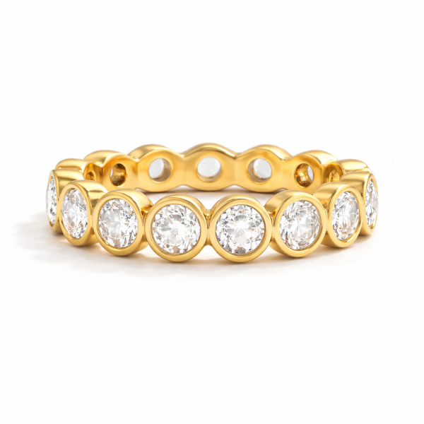 ELENYS Crystal Pure – pozlacený prsten 18K žluté zlato Velikost: 8 (EU: 57-58)