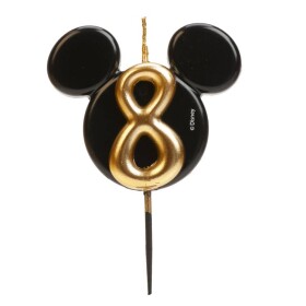 Dortisimo Dekora svíčka Mickey černo-zlatá číslo 8