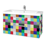 Dřevojas - Umyvadlová skříňka Q MAX SZZ2 105 - Individuální odstín dle RAL/NCS / Úchytka T01 / Individuální odstín dle RAL/NCS 331788A