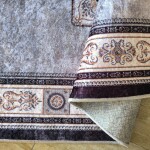 DumDekorace Šedý vintage koberec s jemným vzorem Šířka: 60 cm | Délka: 100 cm