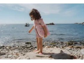 Little Dutch Dreamy Mermaid vel. 98/104 / Plavky krátký rukáv / 82% recyklovaný polyester, 18% elastan (CL26030216LD)