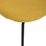 Židle jídelní, žlutá látka, nohy černý kov