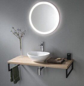 AQUALINE - VEGA deska pod umyvadlo 52x45cm, dub platin VG755