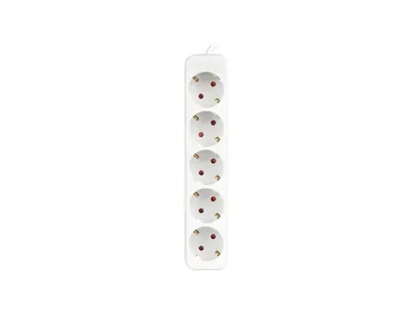 Lanberg napájecí lišta 5x Schuko bílá / Napájecí lišta / měděný kabel / dětská pojistka / 3 m (PS0-05F-0300-W)