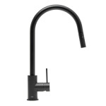 Dřezová baterie SAT Aurum s vytahovací sprškou, 2 proudy černá matná SATBAUR286C SATBAUR286C