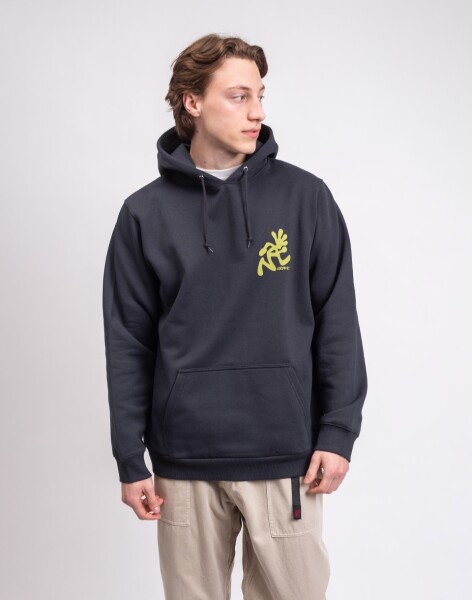 Gramicci Running Man Hooded Sweatshirt VINTAGE BLACK S