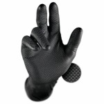 Jednorázové rukavice GRIPPAZ, 11" (XXL), černé, nepudrované, 50ks, ARDON