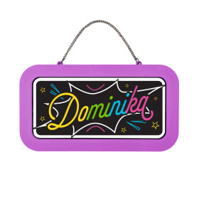 Neonová cedulka se jménem - Dominika - Albi