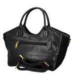 Stylová dámská háčkovaná kabelka do ruky Coveri Maggie, černá