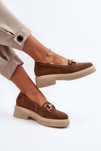 Zazoo 3429 Zamszové Dámské Mokasíny S Ozdobou Hnědé 36