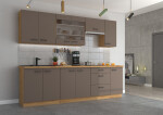 Kuchyňská linka 260 cm Bolonia 3 Barva korpusu: Dub artisan, Barva dvířek: Truffle Grey