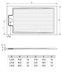 GELCO Sprchová vanička EMA PE12080 1200x800, profilovaná PE12080