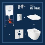 GROHE - Solido Set předstěnové instalace, klozetu Euro Ceramic, sedátka SoftClose a tlačítka Arena Cosmopolitan, Triple Vortex, chrom 102517SH00